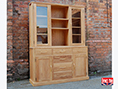 Handmade Oak Glazed and Solid Door Dresser