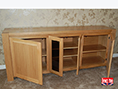 Oak Sideboard with Smoked Glazed Doors