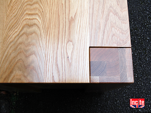 Oak Sideboard with Smoked Glazed Doors