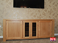 Oak Sideboard with Smoked Glazed Doors