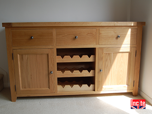 Oak Sideboard with Wine Rack