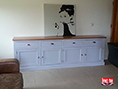 Handmade 4 Door Painted And Oak Sideboard