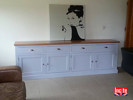 Bespoke Painted and Oak Sideboard