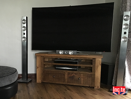 Chunky Rustic Pine TV Cabinet