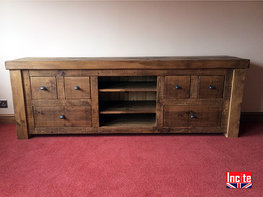 Solid Handmade Rustic Television Cabinet