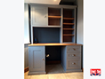 Bespoke Painted and Oak Desk Cabinet