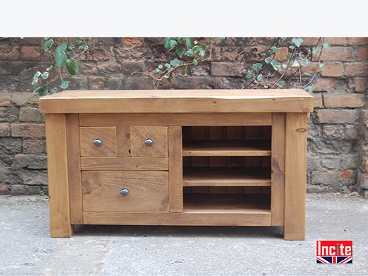 Solid Plank Pine Television Cabinet