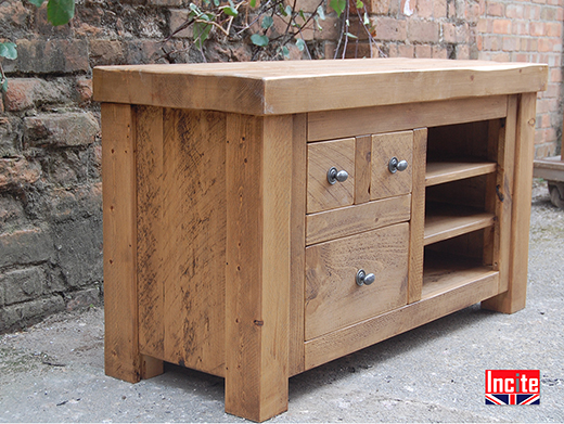 Bespoke Solid Plank Pine TV Unit