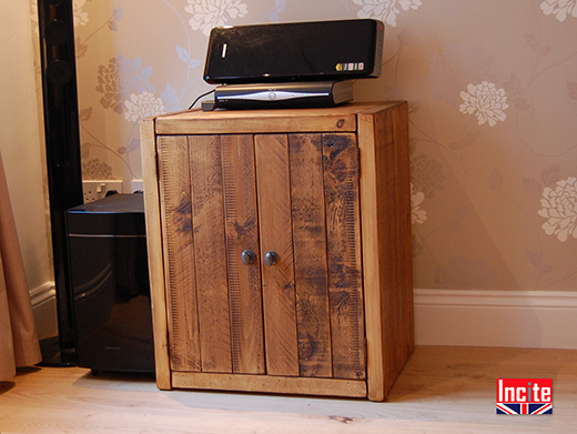 Custom Made Plank Pine Storage Unit