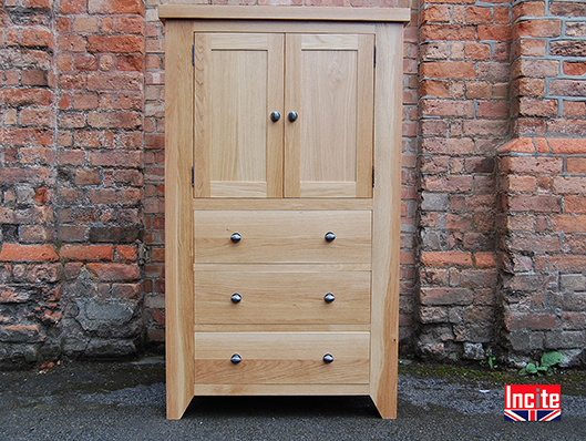 Bespoke Lacquered Oak Cupboard with Drawers