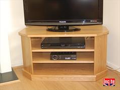 Bespoke Oak Corner TV Cabinet