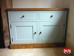 Beautiful Painted with Rustic Top Sideboard