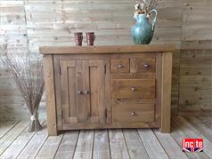 Rustic Chunky Plank Combination Sideboard