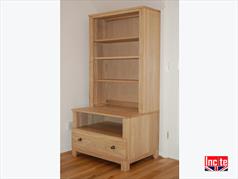 Oak Television Media Storage Bookcase