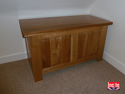 Bespoke Oak Panelled Side Blanket Box 