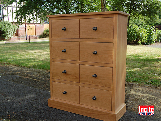 Custom Made 4 Drawer Oak Chest