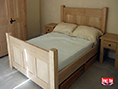 Oak Panelled Head and Foot End Bed