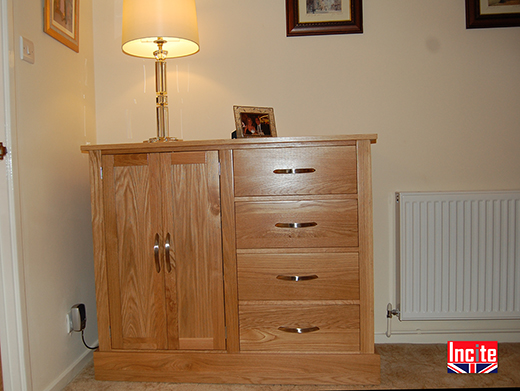 Oak Sideboard with Door and 4 Drawers