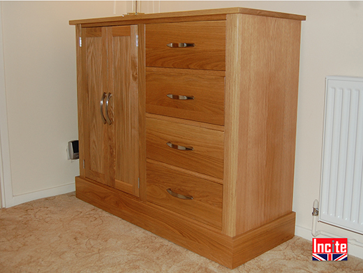 Oak Sideboard with Door and 4 Drawers