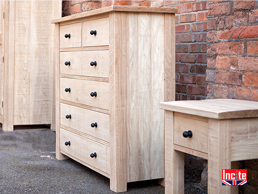 Oak Chest of Drawers Natural Waxed