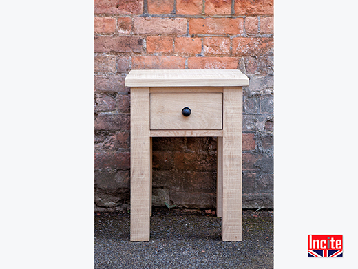 Rustic Natural Oak Bedside Table