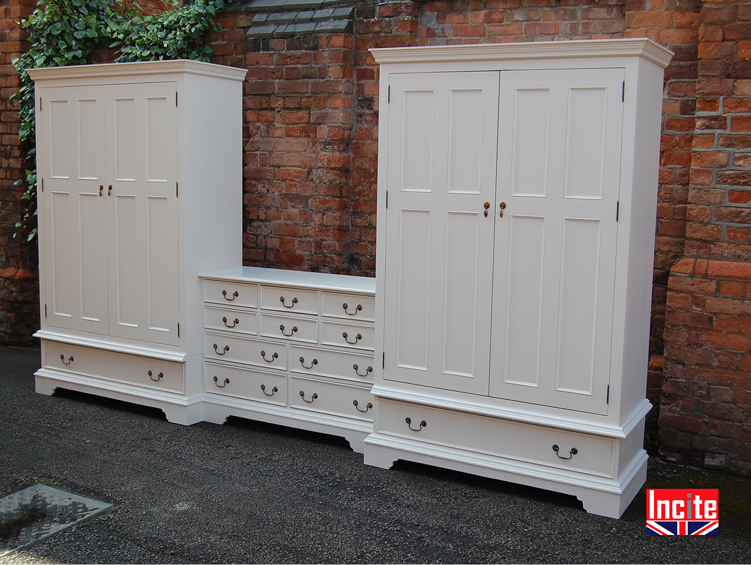 Handmade By Incite Of Derby Painted Combination Wardrobes
