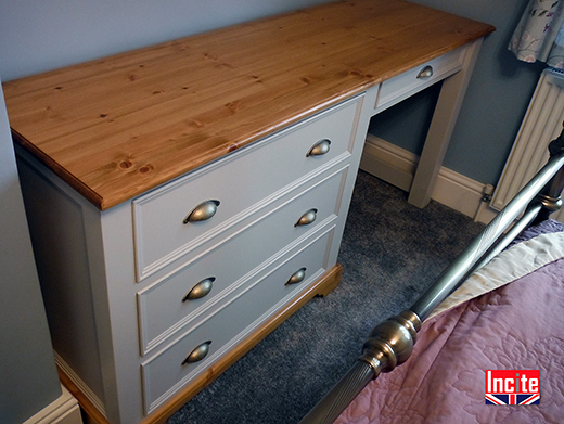Painted and Oak Trimmed Dressing Table