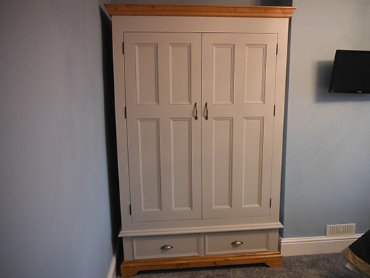 Painted Wardrobe with Solid Pine Trims