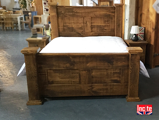 Rustic Plank Pine Grande Bed