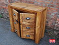 Plank Pine Mock Drawer Front Cabinet