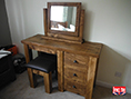 Bespoke Pine Single Pedestal Dressing Table