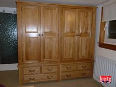 British Handmade Solid Oak Wardrobe 