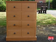 Custom Made Oak Chest of Drawers 