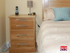 Custom Made Oak Bedside Cabinet 