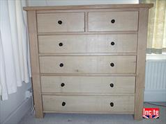 Rustic Plank Oak Chest of Drawers handmade