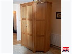 Custom Made Oak Double Wardrobe with Quirky End Corner Cupboard 