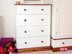 Handmade Cream Painted Chest Of Drawers 