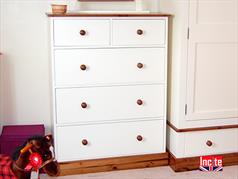 Handmade Cream Painted Chest Of Drawers 