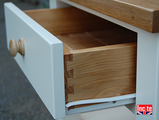 Made to Order Painted and Oak Dressing Table