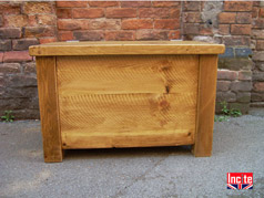 Handmade Rustic Plank Pine Blanket Box By Incite Interiors Derbyshire All Chunky Plank furniture Has 15 Year guarantee. British custom made Oak, Pine, Beech, Walnut And Painted Furniture 