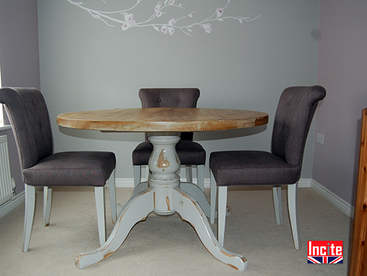 Bespoke Painted Pedestal and Pine Table