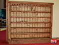 Solid Pine Hand Carved Plank Bookcase