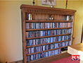 Solid Hand Carved Gothic Plank Pine Bookcase