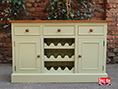 Painted Wine Rack Dresser with Pine Top     