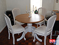 Painted Pine with Solid Oak Dining Table Top