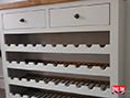 Painted Wine Rack with Plank Pine Top