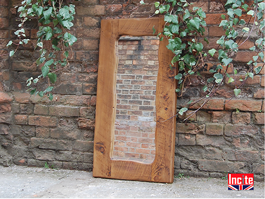 Rustic Pine Wavy Edge Rustic Mirror