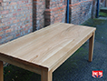 Solid Oak Table with Tapered Legs
