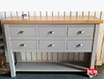Tailor Made Painted Oak Top Console Table