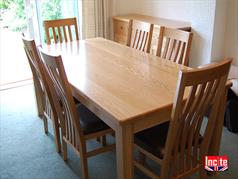 Handmade Oak Square Extending Table By Incite Interiors Derby, Custom Made To Measure, Bespoke Made To order Walnut Tables, Pine Tables Solid Wooden Tables, Sideboards, Wooden Dining Room Furniture